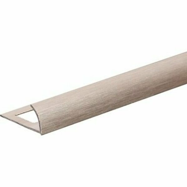 Qep RND METAL EDGE TILE TRIM 3/8IN X 8FT SS H119958